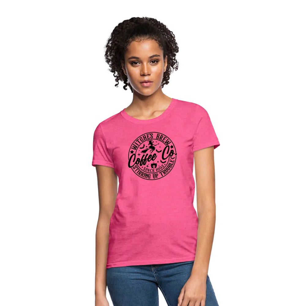 Witches Brew Coffee Co Women's Contoured T-Shirt (Halloween)