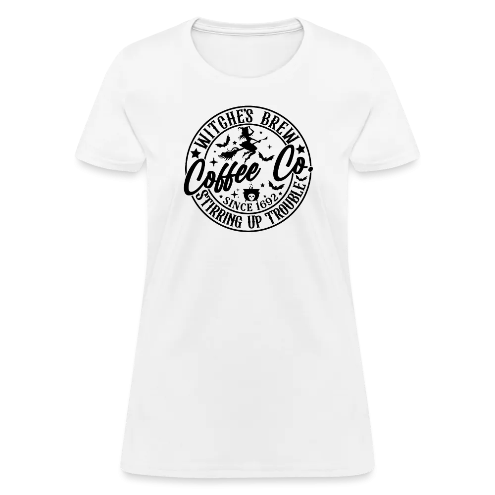 Witches Brew Coffee Co Women's Contoured T-Shirt (Halloween)