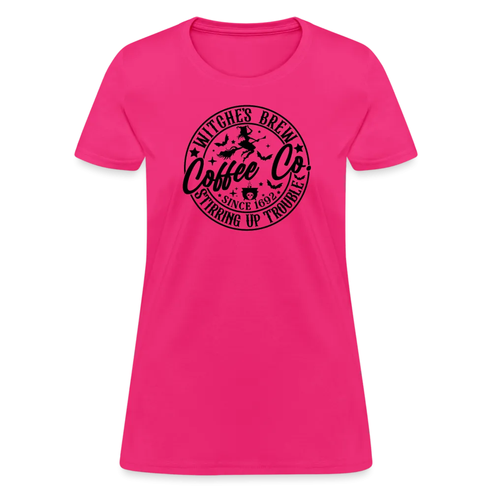 Witches Brew Coffee Co Women's Contoured T-Shirt (Halloween)