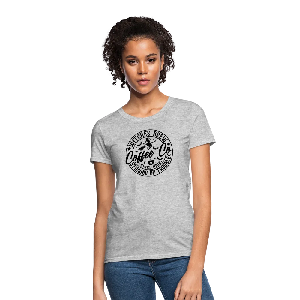 Witches Brew Coffee Co Women's Contoured T-Shirt (Halloween)