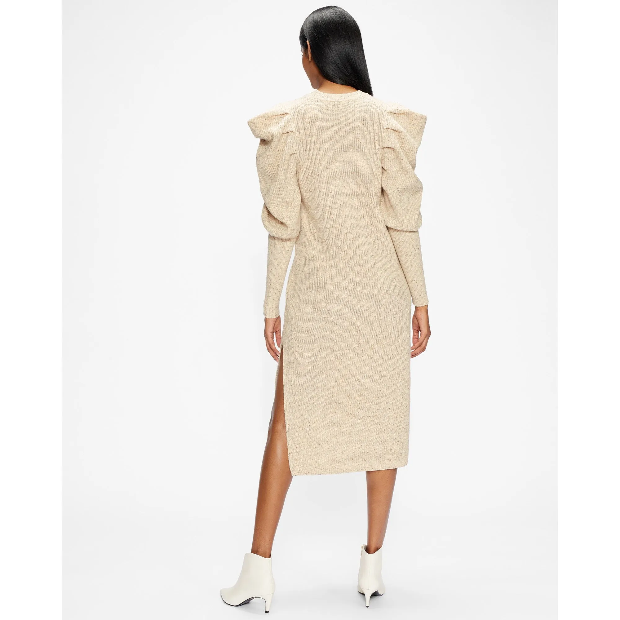 Women Wmd-Marniaa-Extreme Sleeve Knit Dress - Camel