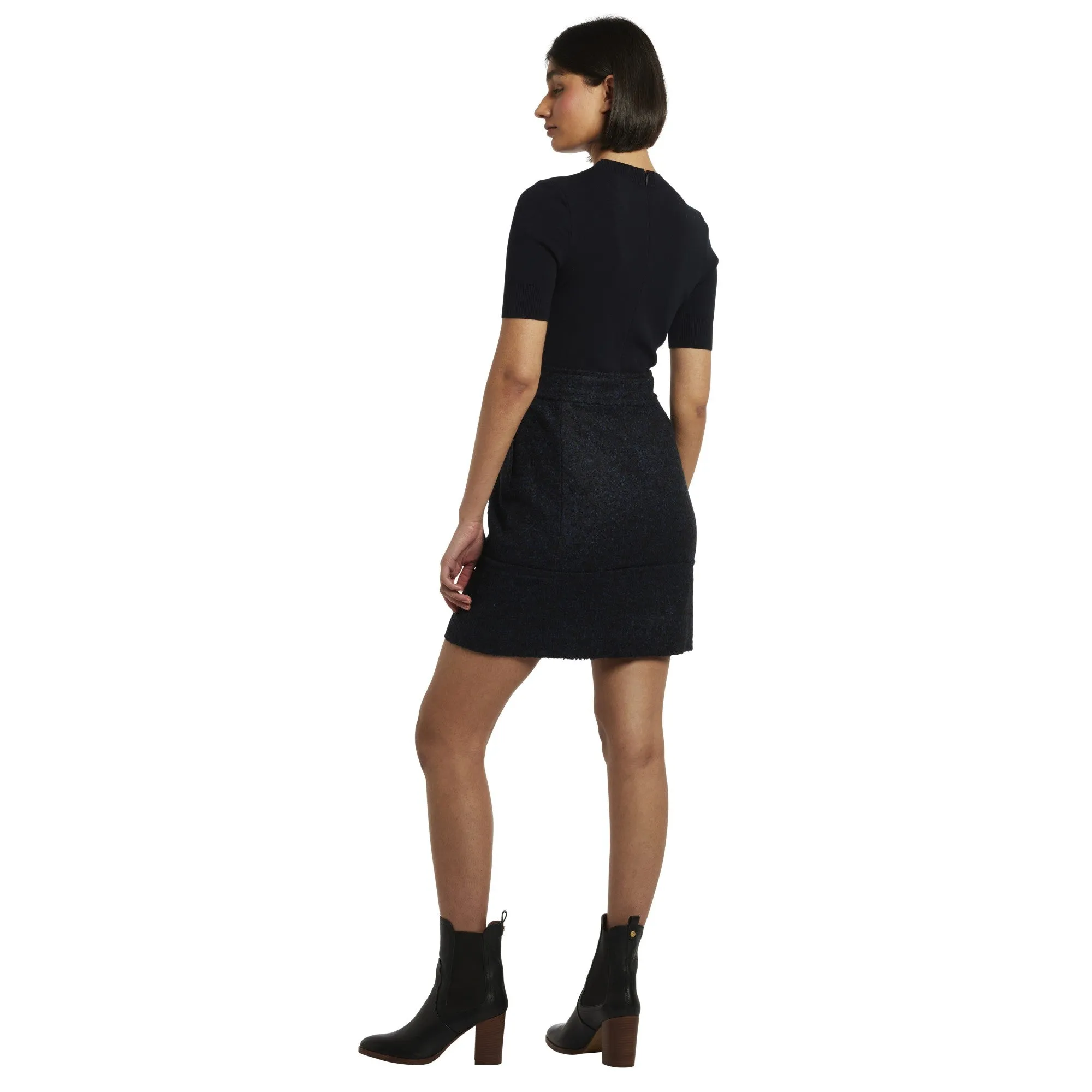 Women Wmd-Skyie-Knit Bodice Boucle Mini Dress - Natural
