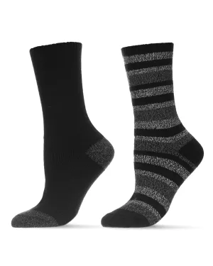 Women's 2 Pair Pack Multi Stripes Buttersoft Crew Socks