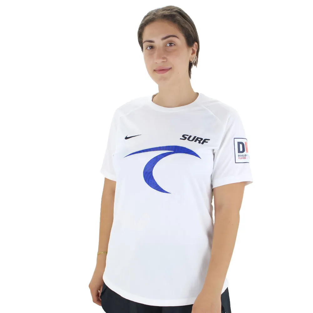 Women's Crew Neck Number 18 Back Sport Top,White