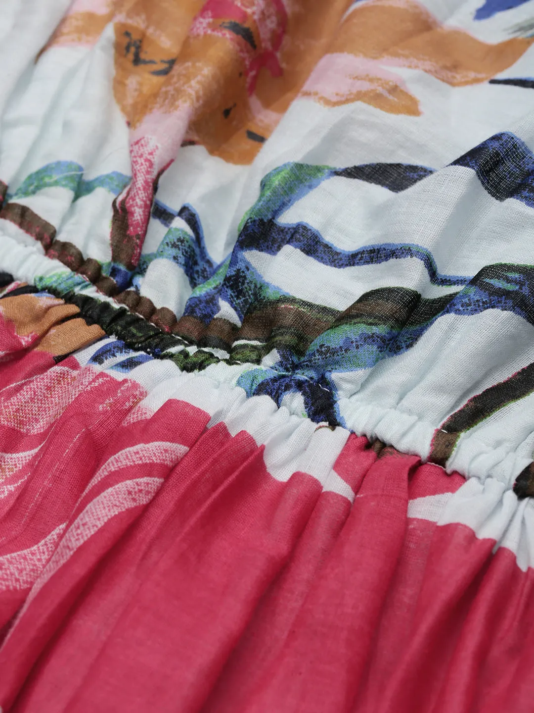 Women's Multi Printed Fit and Flare Dress