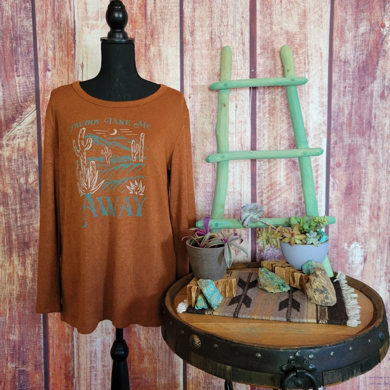 Women's "Cowboy Take Me Away" Long Sleeve Shirt by Liberty Wear 271964