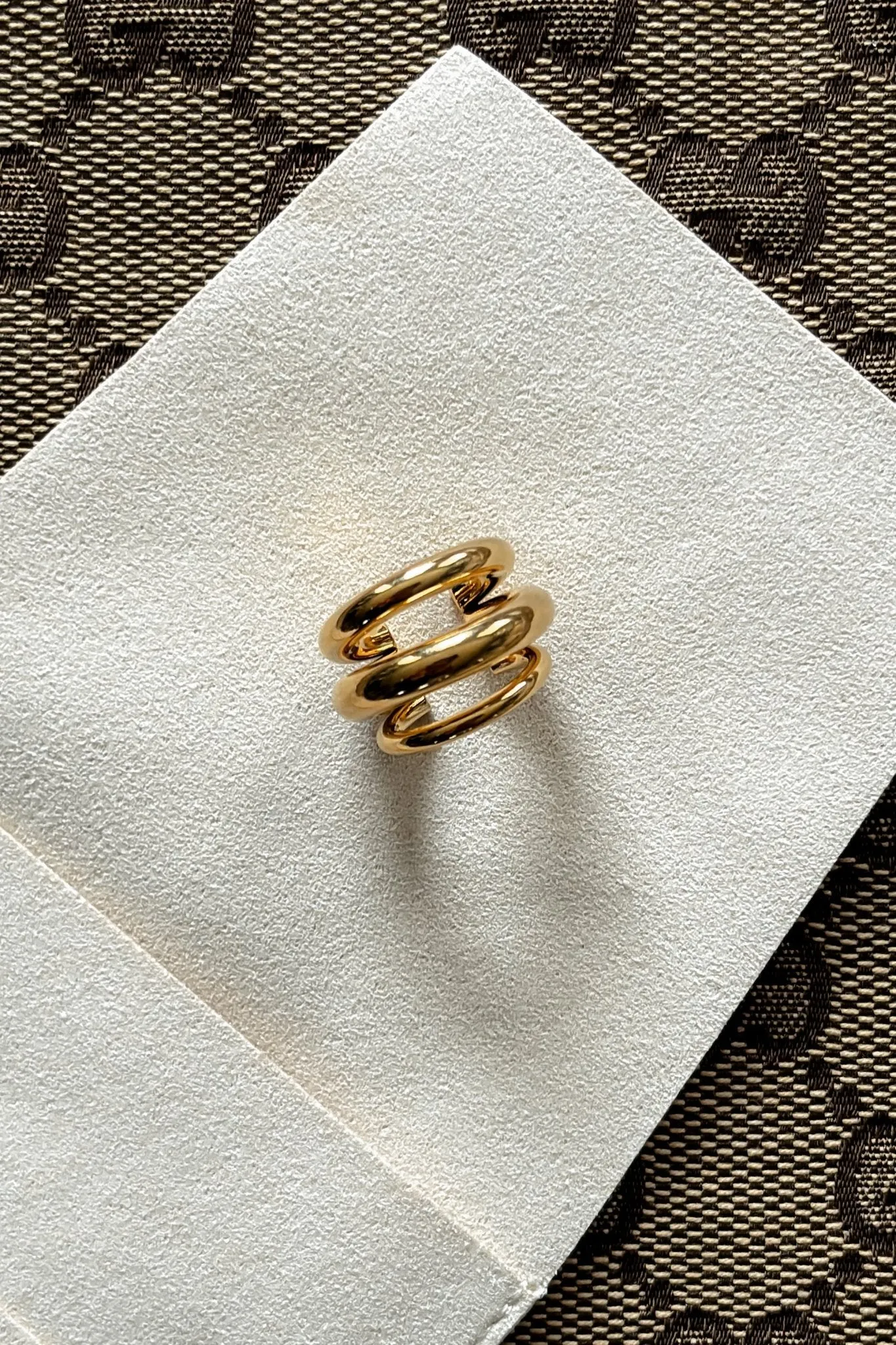 Women's Triple Hoop Ear Cuff | 18k Gold-Plated Stainless Steel Jewelry | Tarnish-Resistant
