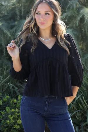 Wonderful Afternoon Top in Black