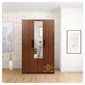Wood 3 Door Wardrobe with Drawer, Shelves and Hanging Space for Clothes|| Wooden Cupboard