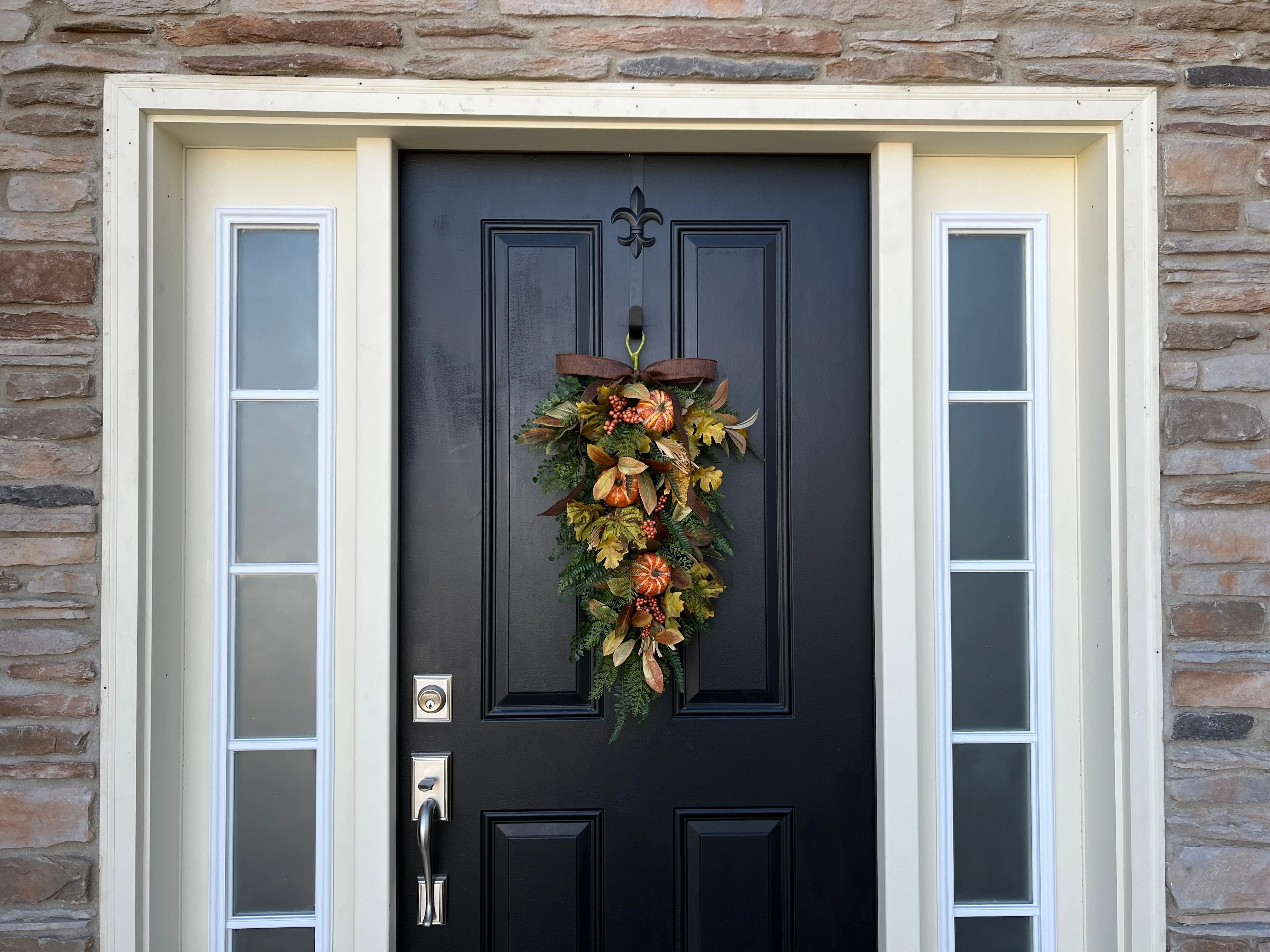 Woodland Pumpkin Harvest Swag Wreath