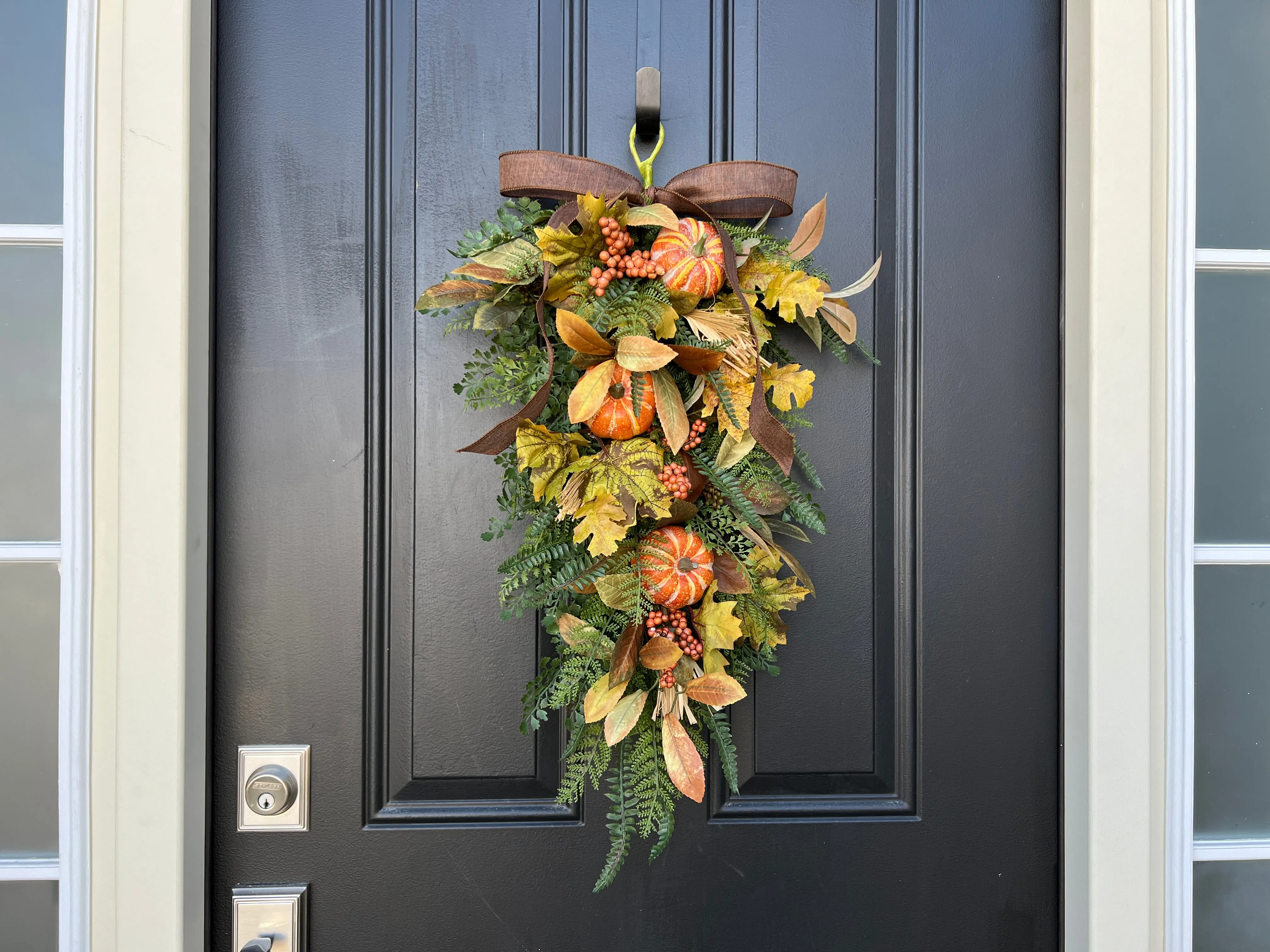 Woodland Pumpkin Harvest Swag Wreath