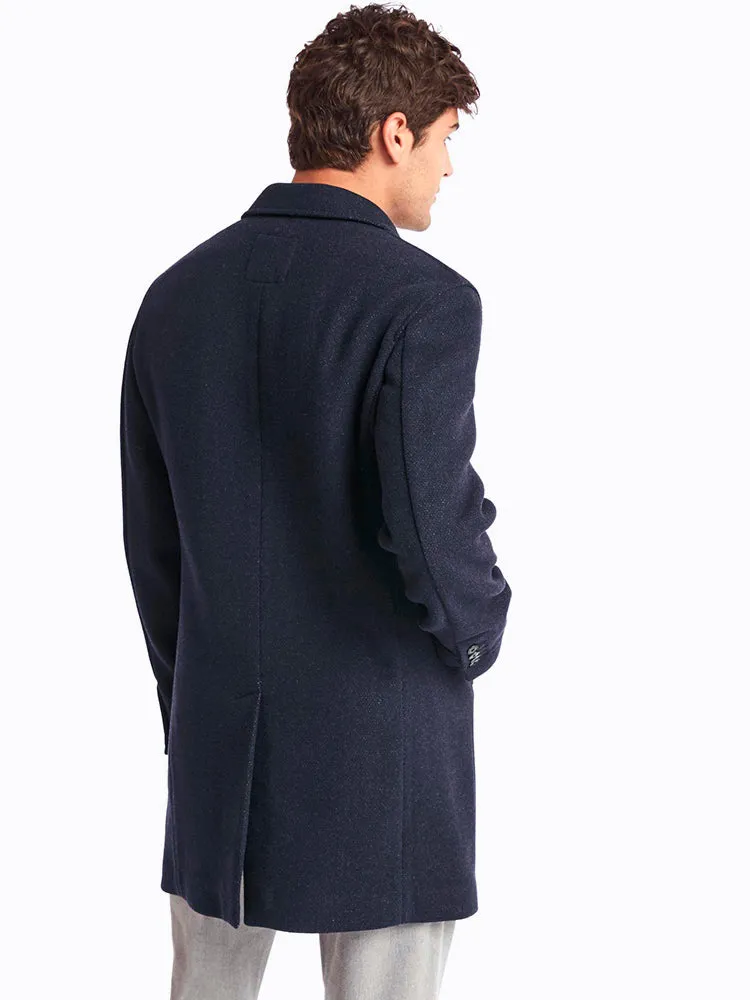 Wool blend crombie coat