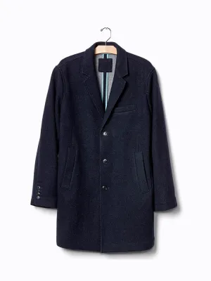 Wool blend crombie coat