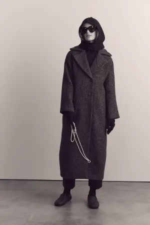 Wool blend maxi coat