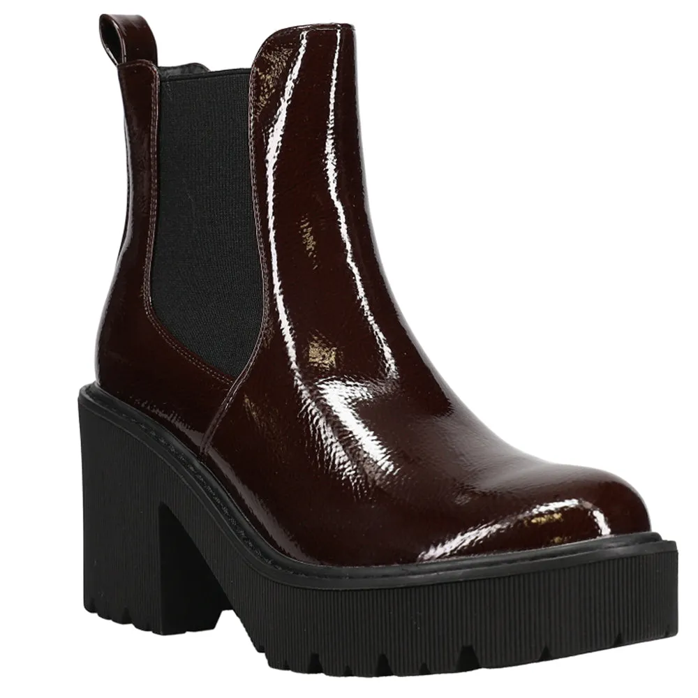Yikes Round Toe Chelsea Platform Booties