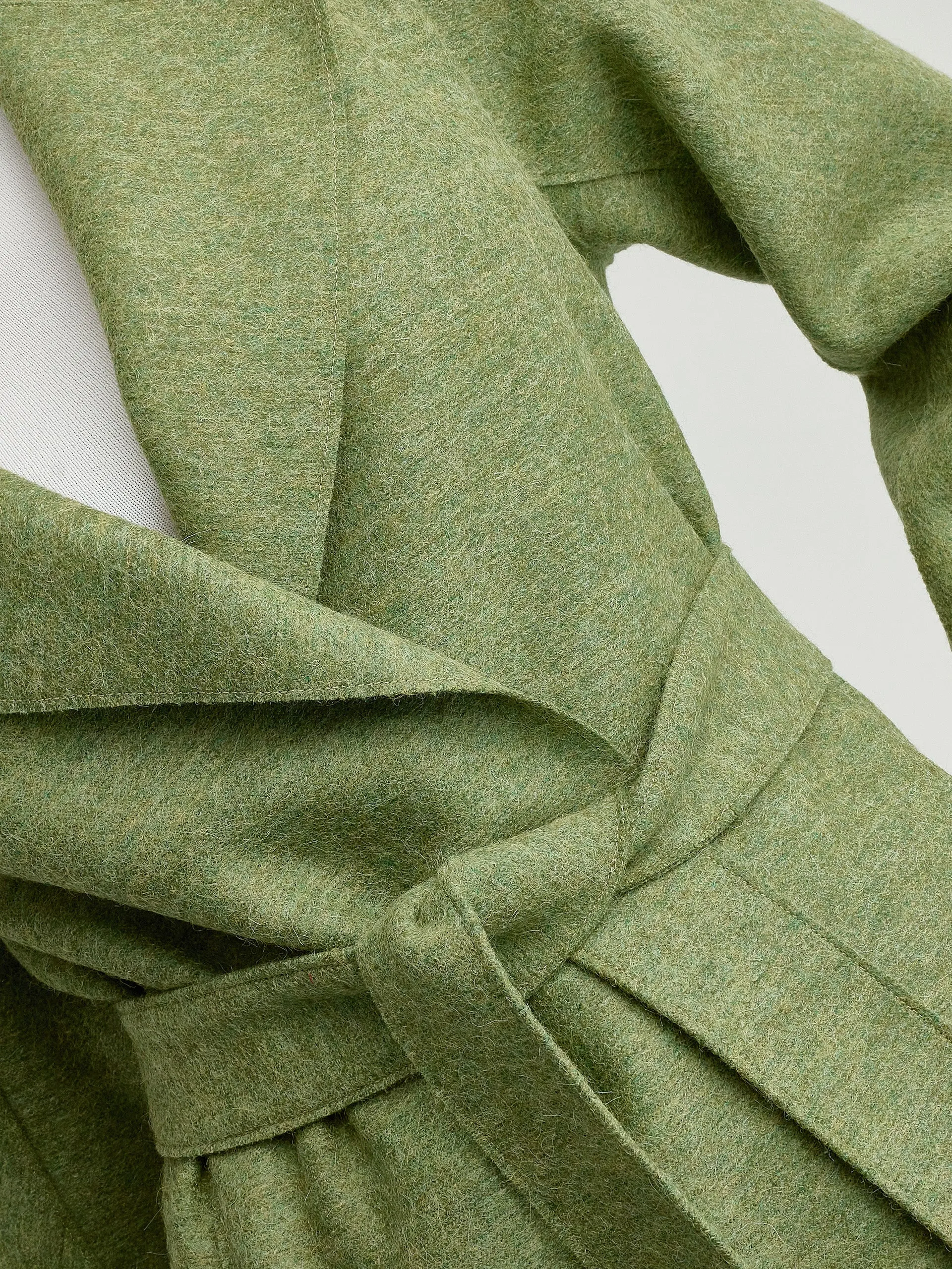 Yrene Coat Alpaca Color Green
