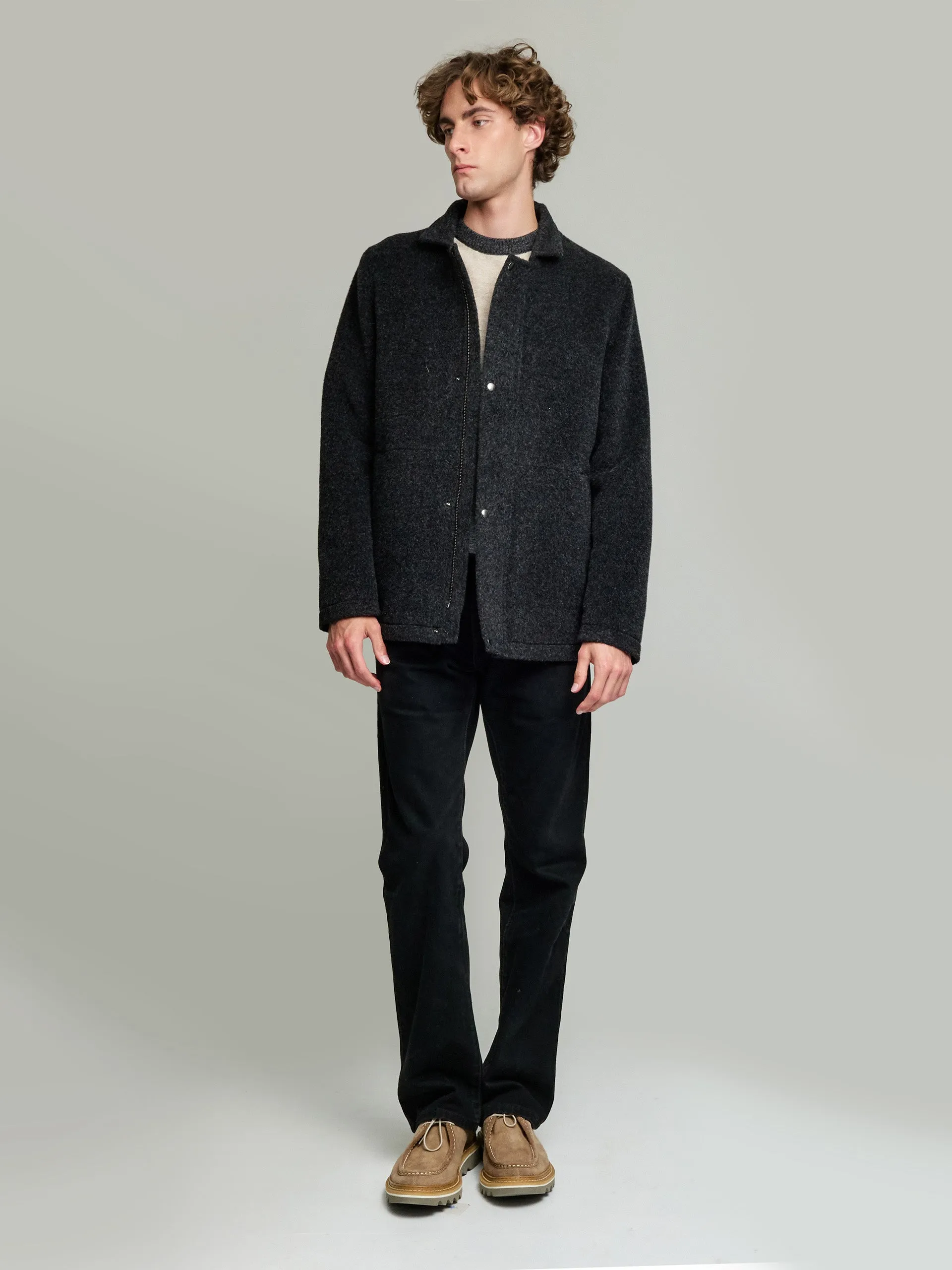 Yzar Coat Wool & Alpaca Color Black