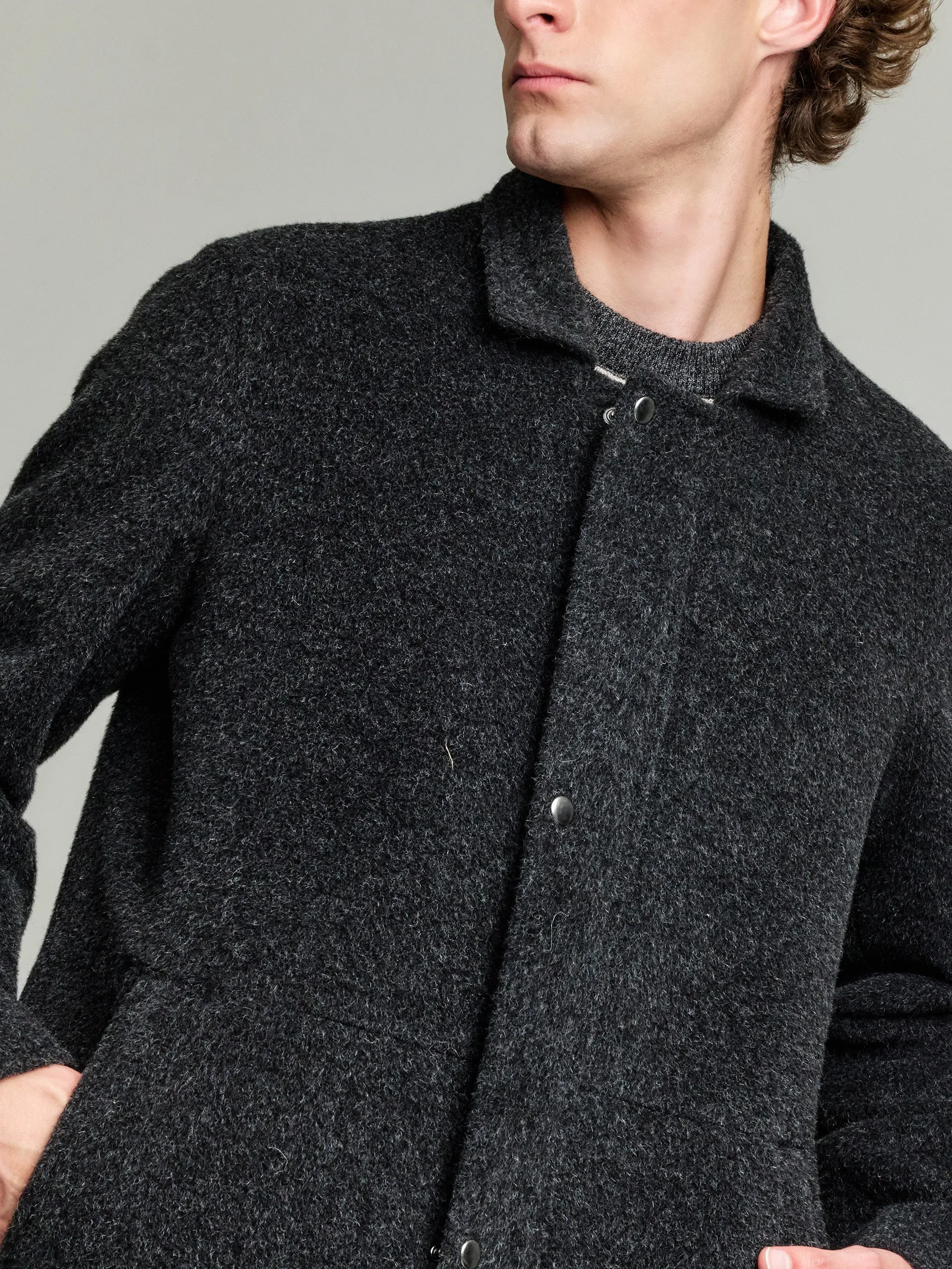 Yzar Coat Wool & Alpaca Color Black