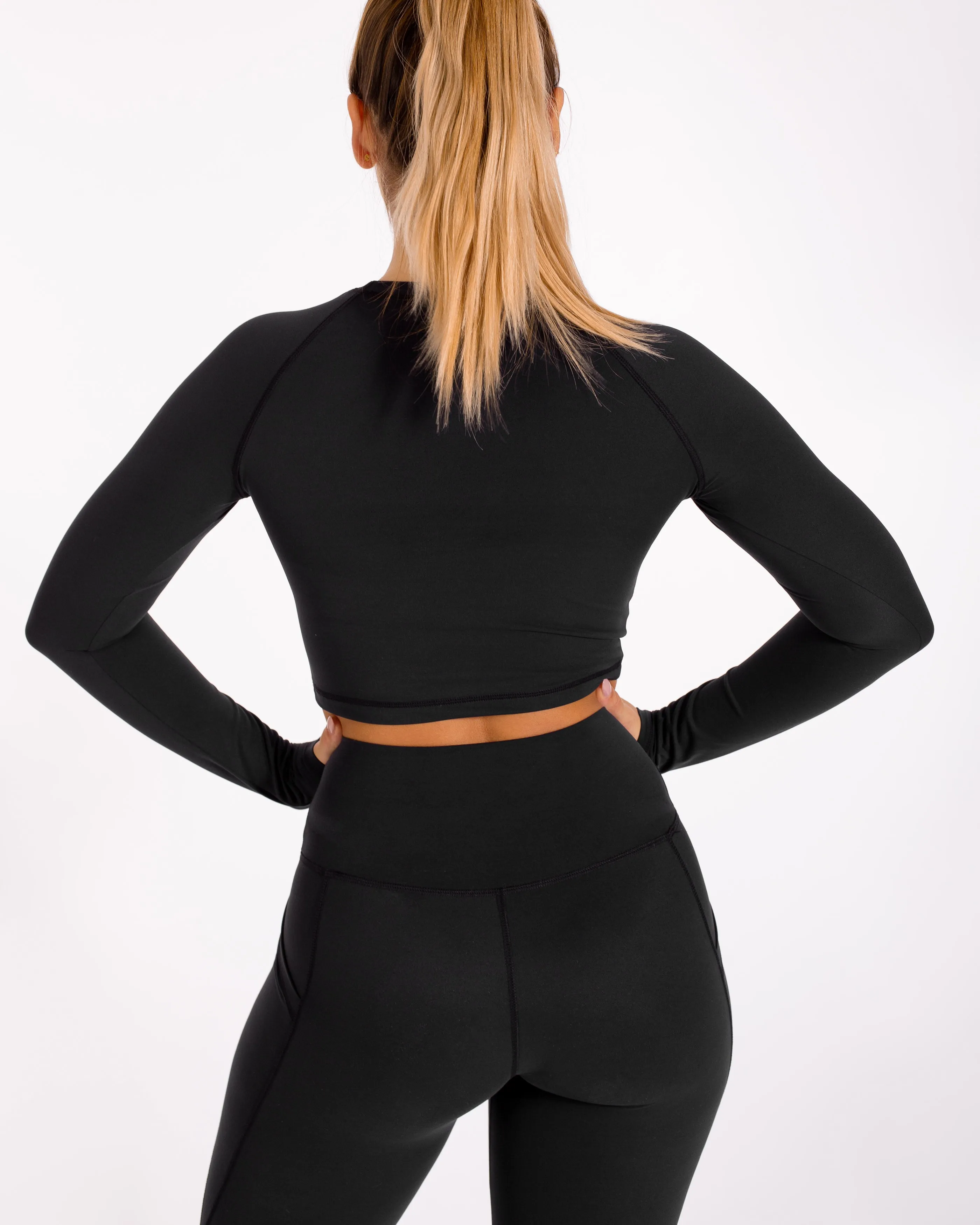 Zen Crop Top - Infinity Black