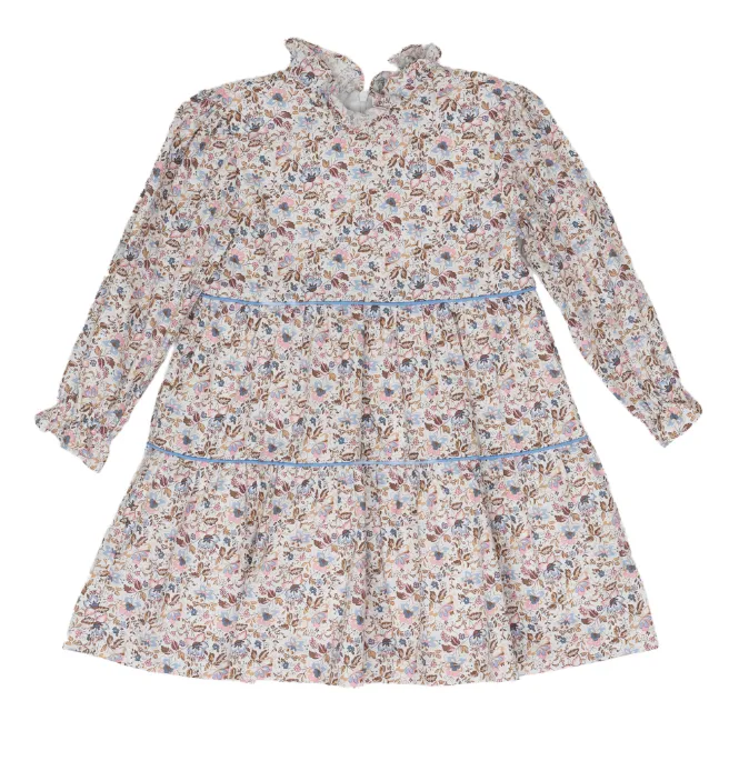 Zoe Dress - Pink Blue Floral