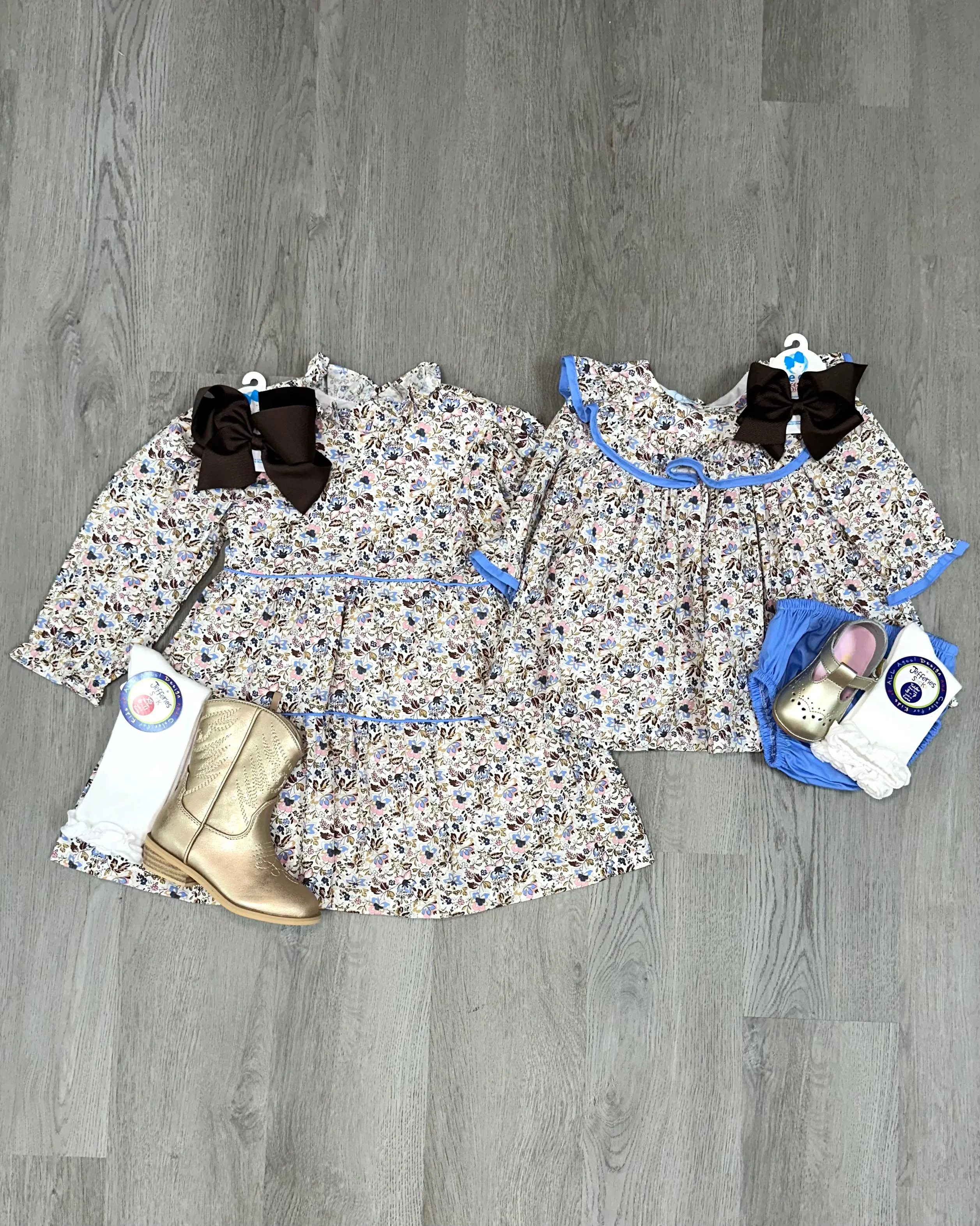 Zoe Dress - Pink Blue Floral