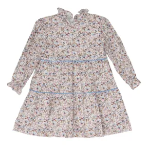 Zoe Dress - Pink Blue Floral