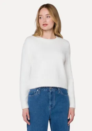Zosia Long Sleeve Crewneck Sweater - Ecru